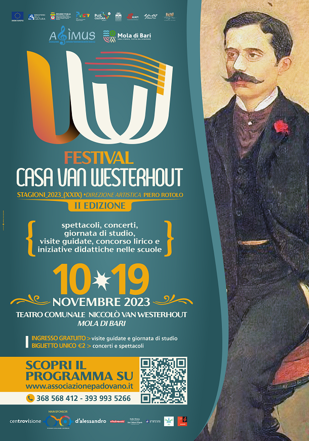 "Festival CASA VAN WESTERHOUT* 🎼 Dal 10 al 19 Novembre, a Mola di Bari ''