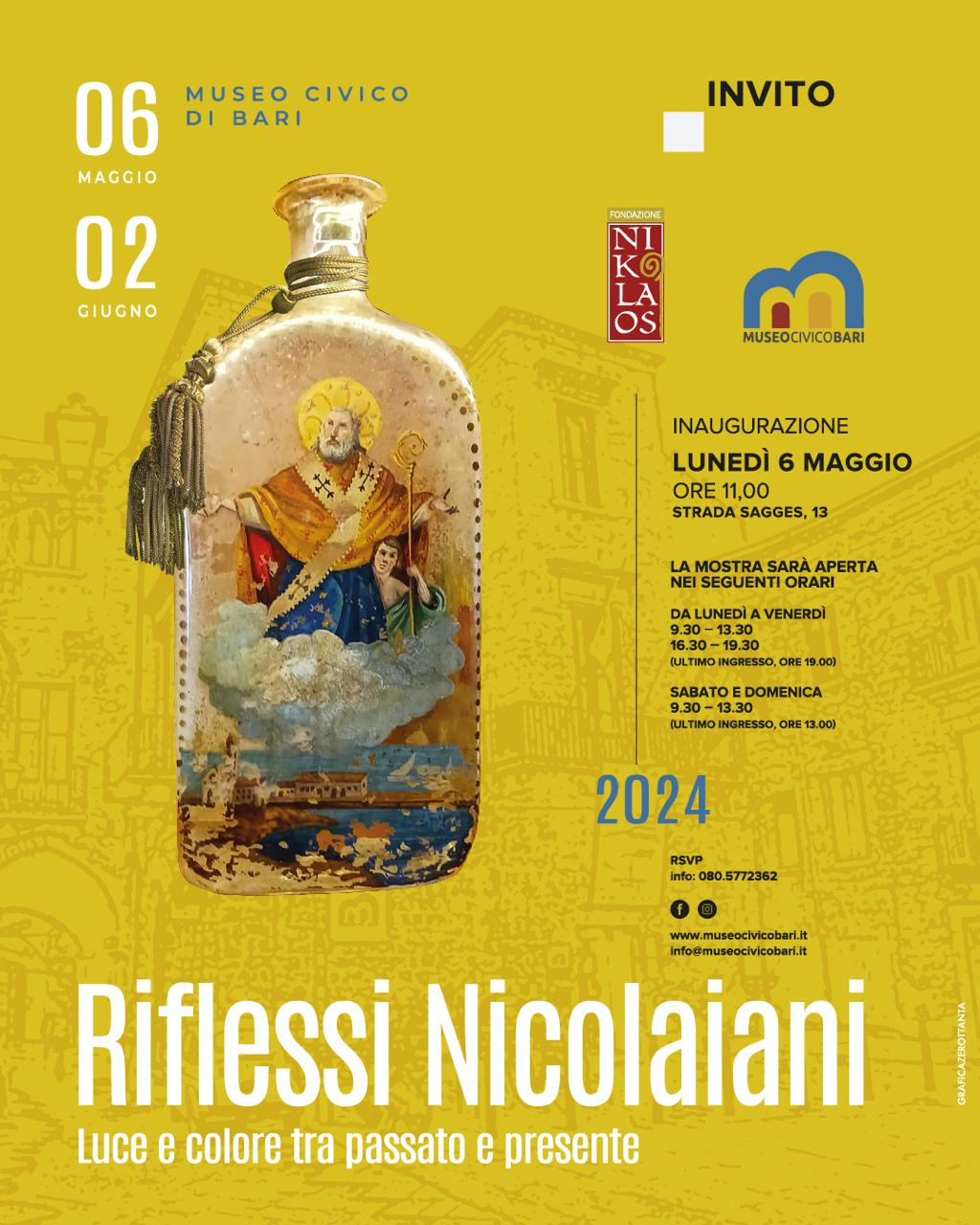 “Riflessi Nicolaiani – Luce e Colore tra Passato e Presente” fino al 2 giugno al Museo Civico di Bari
