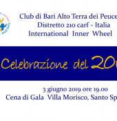 L’Inner Wheel Club “Bari Alto Terra dei Peuceti” festeggia due decenni di storia