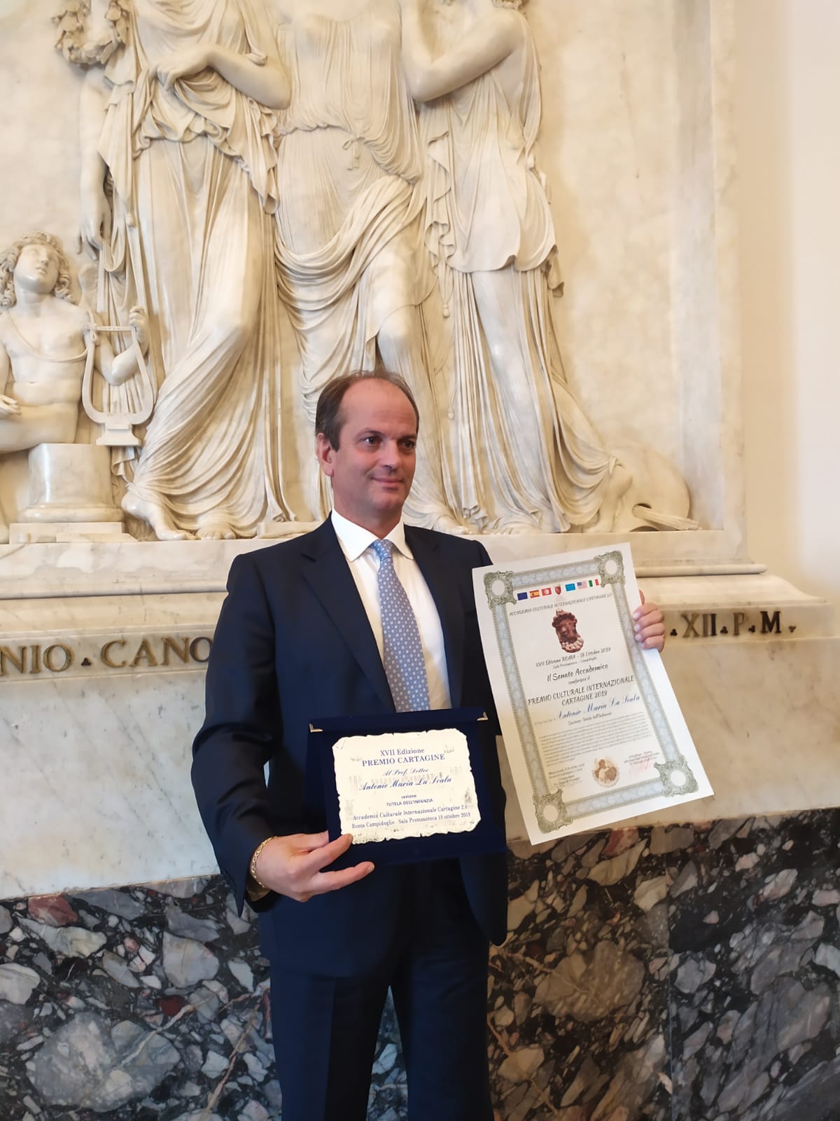 Antonio Maria La Scala  premiato in Campidoglio