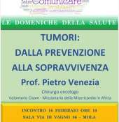 " TUMORI :DALLA  PREVENZIONE  ALLA  SOPRAVVIVENZA " incontro  con il chirurgo  e  oncologo  prof. Pietro Venezia "