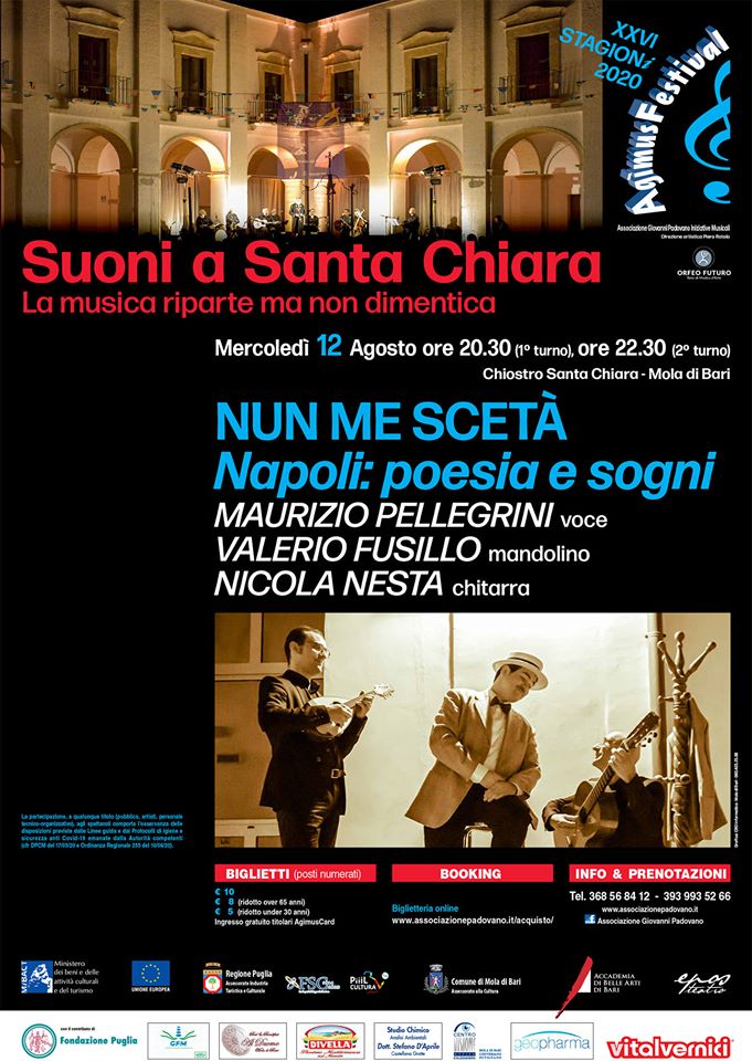 AGIMUS FESTIVAL Mola di Bari -  ''Nu me scetà'', l'omaggio alla canzone napoletana del cantattore Maurizio Pellegrini