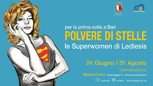 “Polvere di stelle”: presentata questa mattina la mostra delle Superwomen di Lediesis in programma dal 24 giugno al 31 agosto al Museo civico