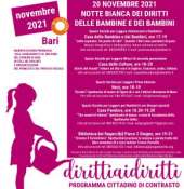 SABATO 20 NOVEMBRE GLI APPUNTAMENTI CON LA NOTTE BIANCA DEI DIRITTI DEI BAMBINI E DEI RAGAZZI  NELL’AMBITO DEL PROGRAMMA “DIRITTI AI DIRITTI” PER IL CONTRASTO  ALLE POVERTÀ EDUCATIVE