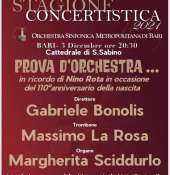 Stagione Concertistica 2021 - ''Prova d'Orchestra..'' in ricordo di Nino Rota in occasione del 110° anniversario della nascita