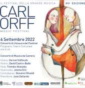 "CARL  ORFF MUSIC FESTIVAL  XVI ed - Concerto finale di Musica da Camera - Musiche di Arensky  e Brahms '' Teatro Comunale di Putignano 6 settembre ore 21''.00