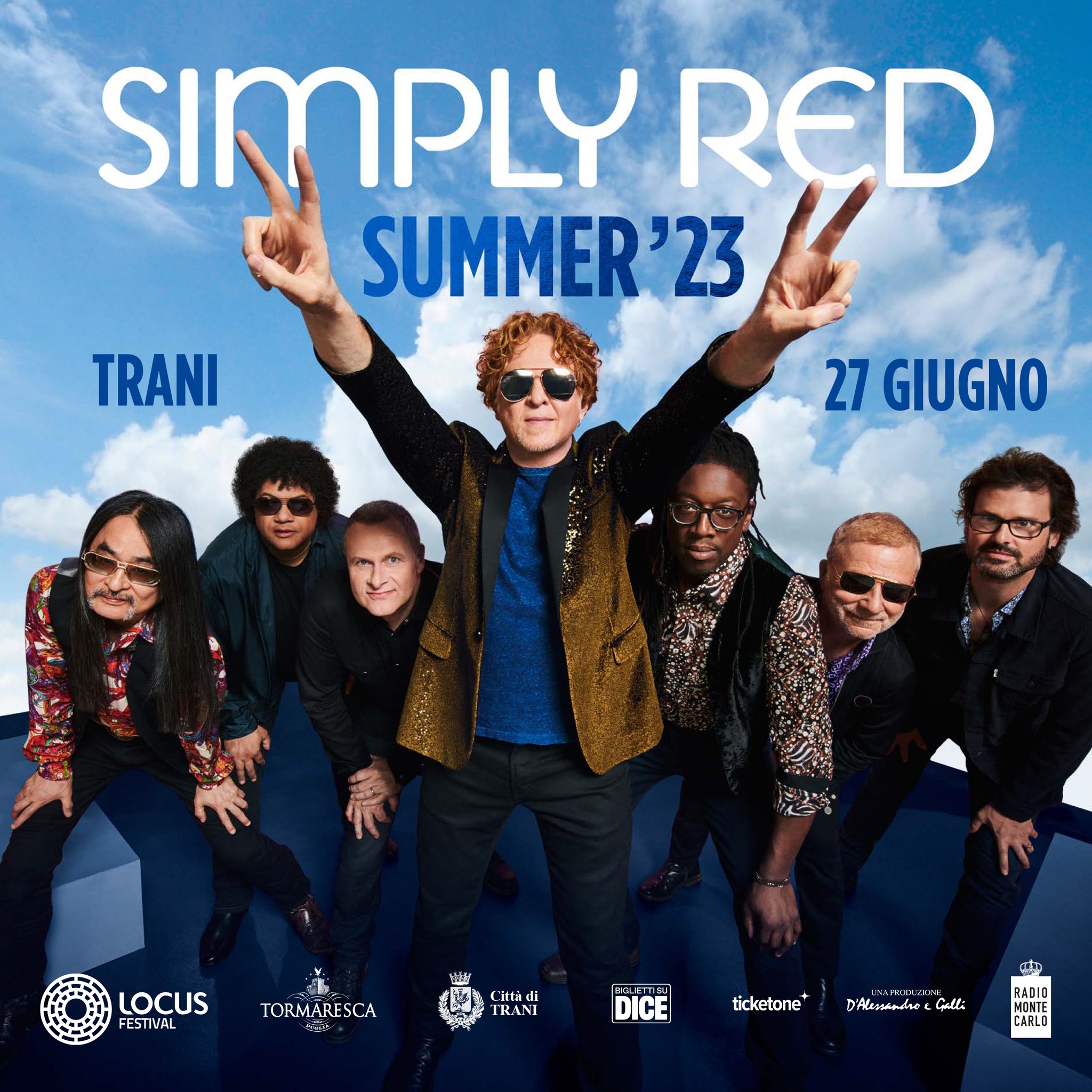 I Simply Red di Mick Hucknall a Trani per il ''Locus Festival''. Per la band inglese è l'unica data al sud