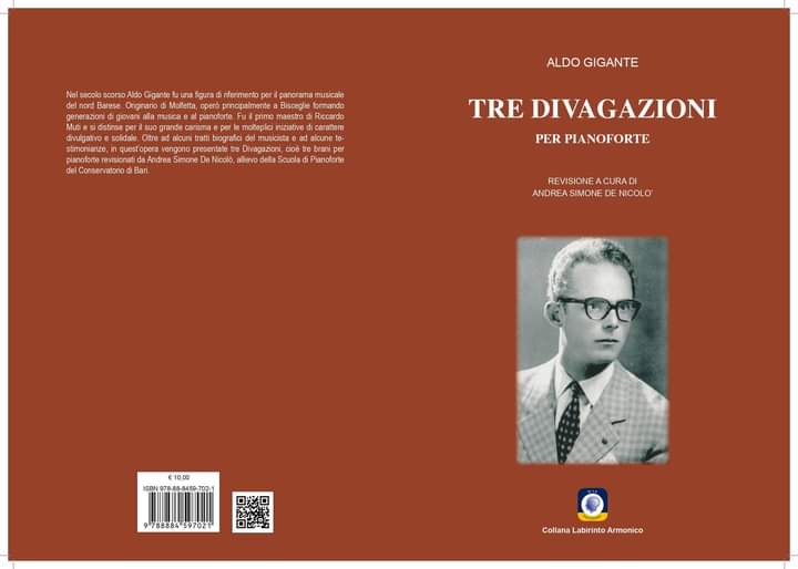 ''Tre divagazioni'' per pianoforte. In uscita il primo libro del giovane pianista Andrea Simone de Nicolò