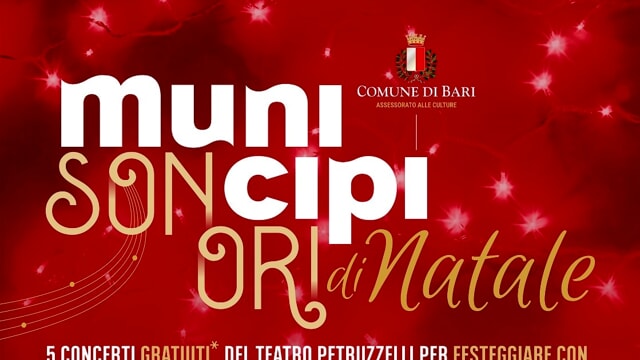 Al via gli appuntamenti di ''Municipi Sonori di Natale. La grande festa della cultura si muove con la musica del Petruzzelli''