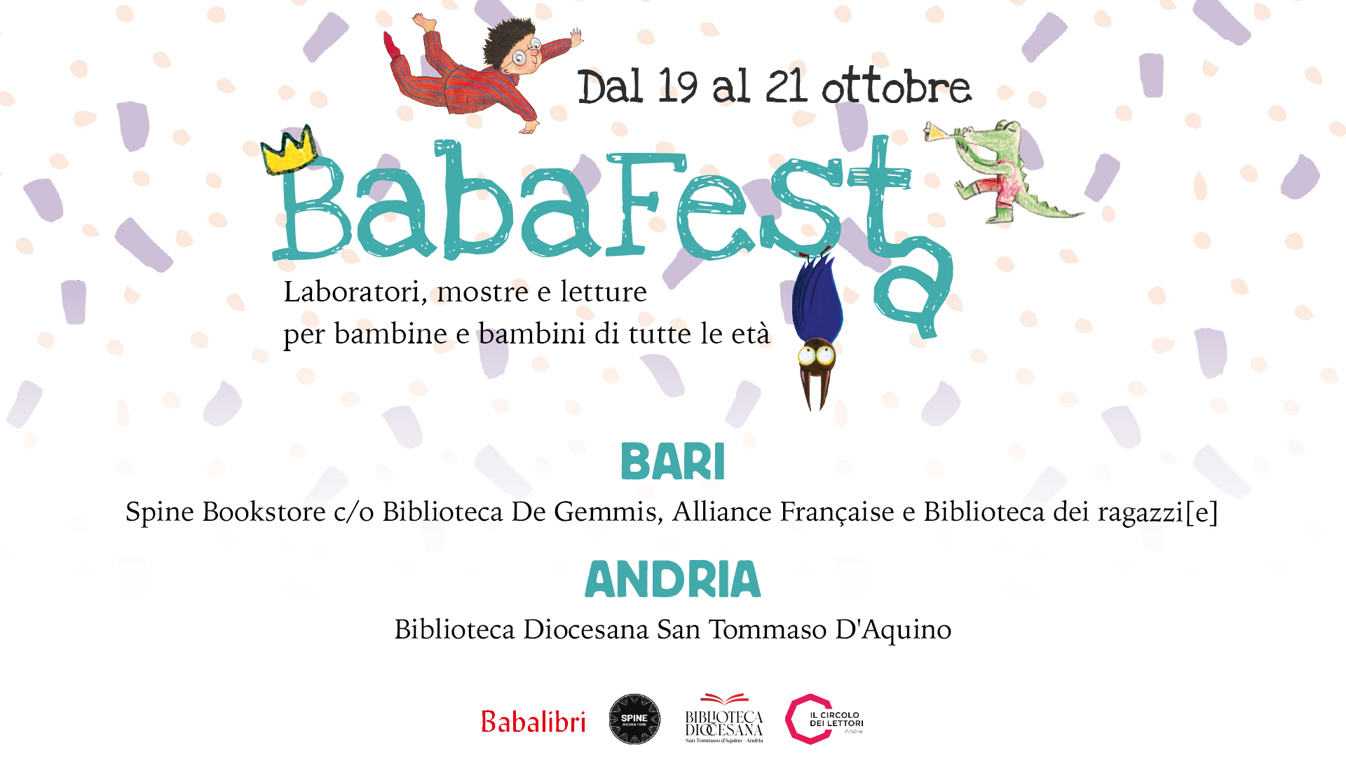 Dal 19 al 21 ottobre la'' BabaFesta'' torna a Bari e Andria