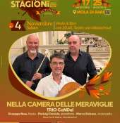 Al Teatro van Westerhout di Mola di Bari il Trio CaNDal nel recital ''Nella camera delle meraviglie''