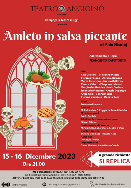 A grande richiesta ''Amleto in Salsa piccante'', commedia brillante al Teatro Angioino di Mola