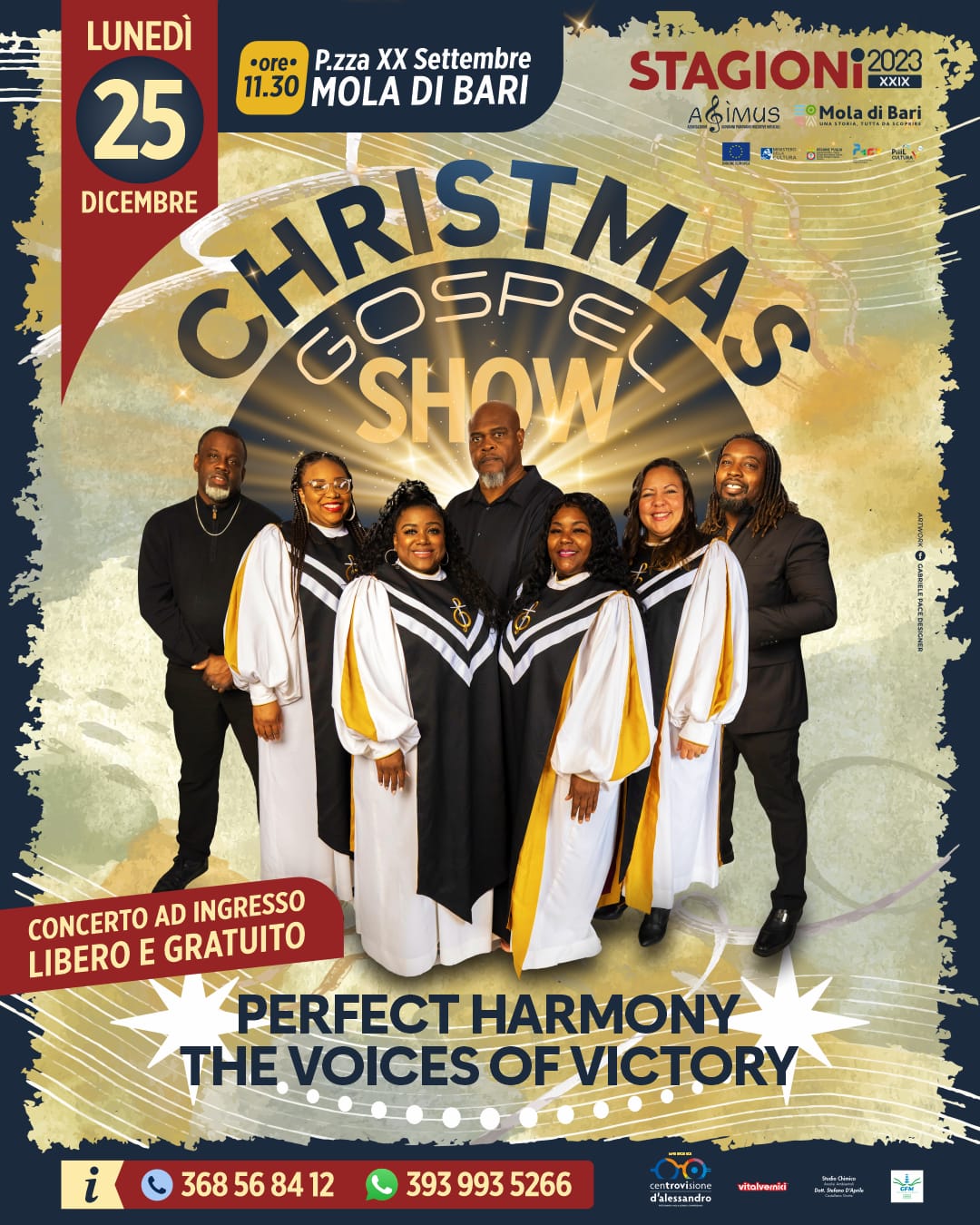 I ''Voices of Victory'' dagli States per il Christmas Gospel Show a Mola di Bari!