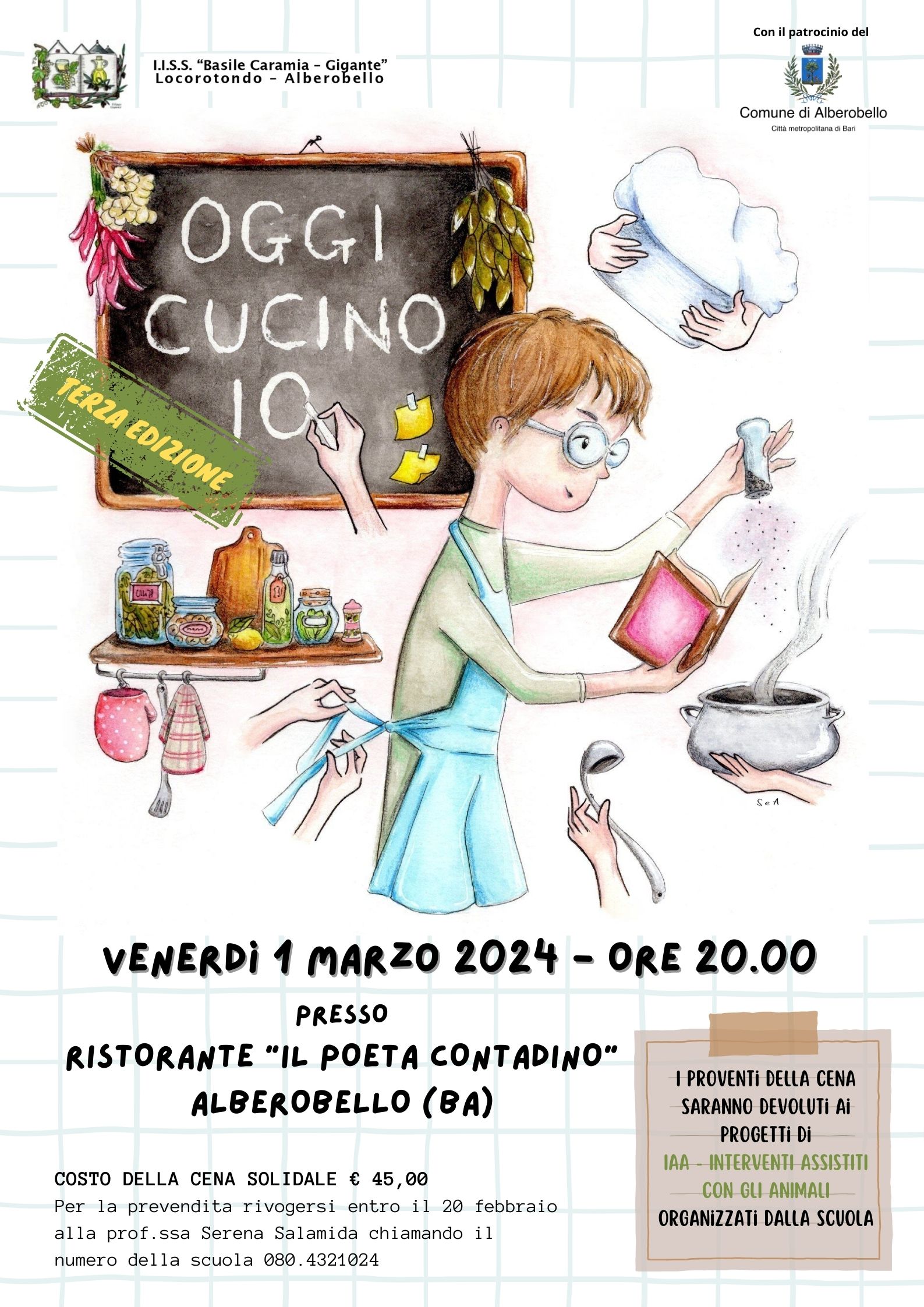 ''Oggi cucino io'' - Progetto a cura degli studenti dell'IISS ''Basile Caramia - Gigante'' presso il ristorante ''Il Poeta Contadino''