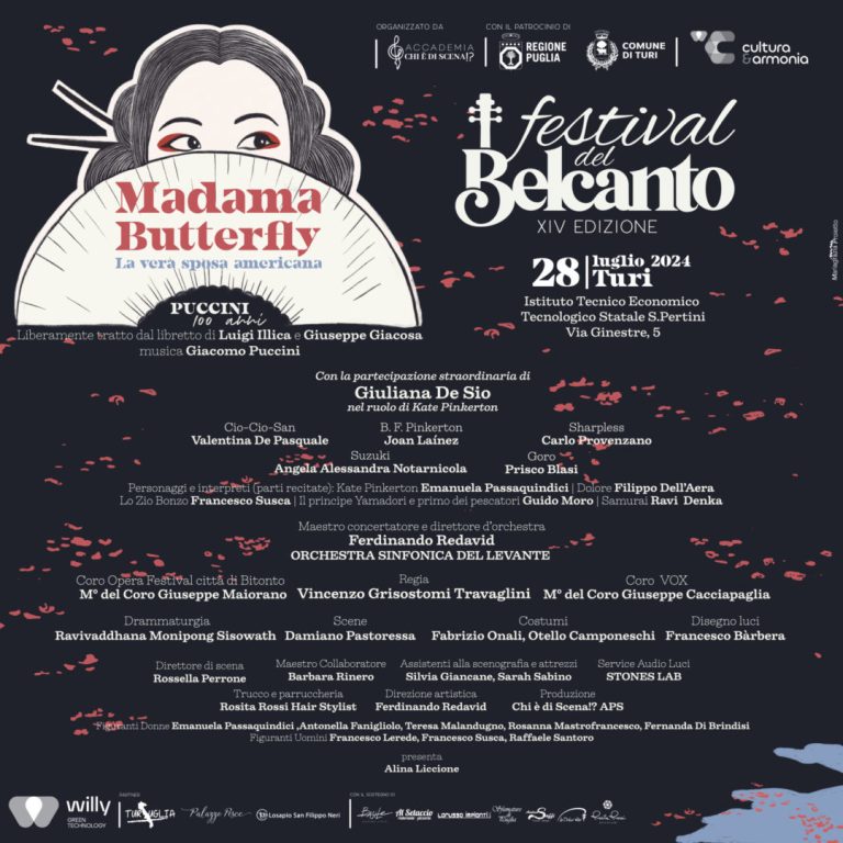 ''Riflettori accesi sul XIV Festival del Belcanto. Domani, a Turi, in scena una inedita Madame Butterfly''