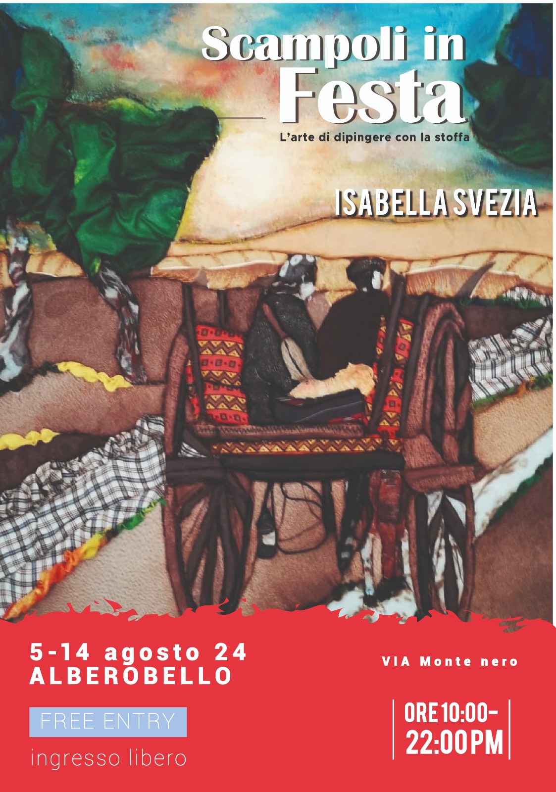 ''SCAMPOLI IN FESTA. L’arte di dipingere con la stoffa'' - In mostra ad Alberobello dal 5 al 14 agosto 2024