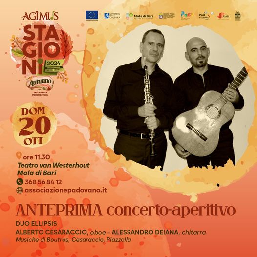 ''Duo Ellipsis, -oboe Alberto Cesaraccio e chitarra Alessandro Deiana,  - STAGIONì_2024 AGIMUS''