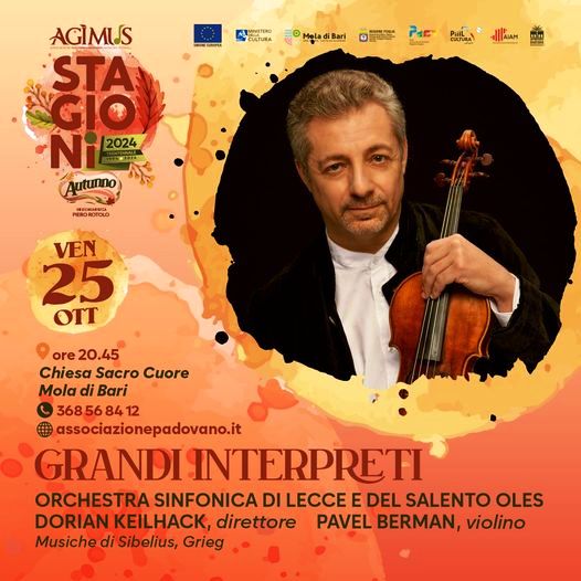 ''Grandi Interpreti: Pavel Berman e l'Orchestra Sinfonica OLES per  AGIMUS STAGIONI 2024''