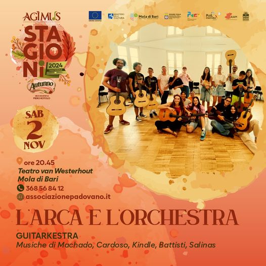 ''  L’Arca e l’Orchestra: GuitArkestra in Concerto 🎶 - Teatro Comunale Niccolò van Westerhout, Mola di Bari''
