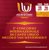 ''Casa van Westerhout – 3° Concorso internazionale di canto lirico - ''