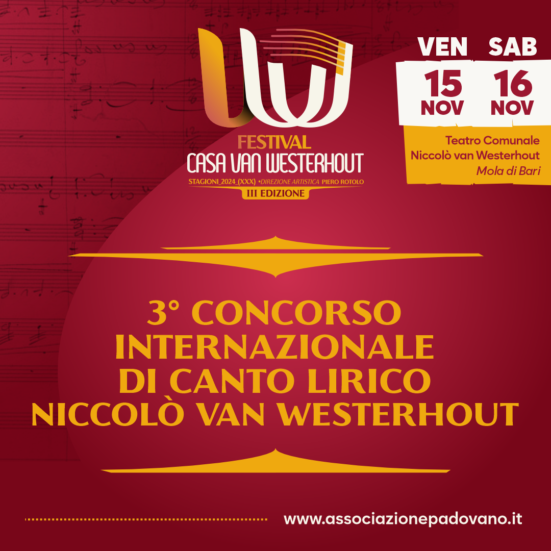 ''Casa van Westerhout – 3° Concorso internazionale di canto lirico - ''