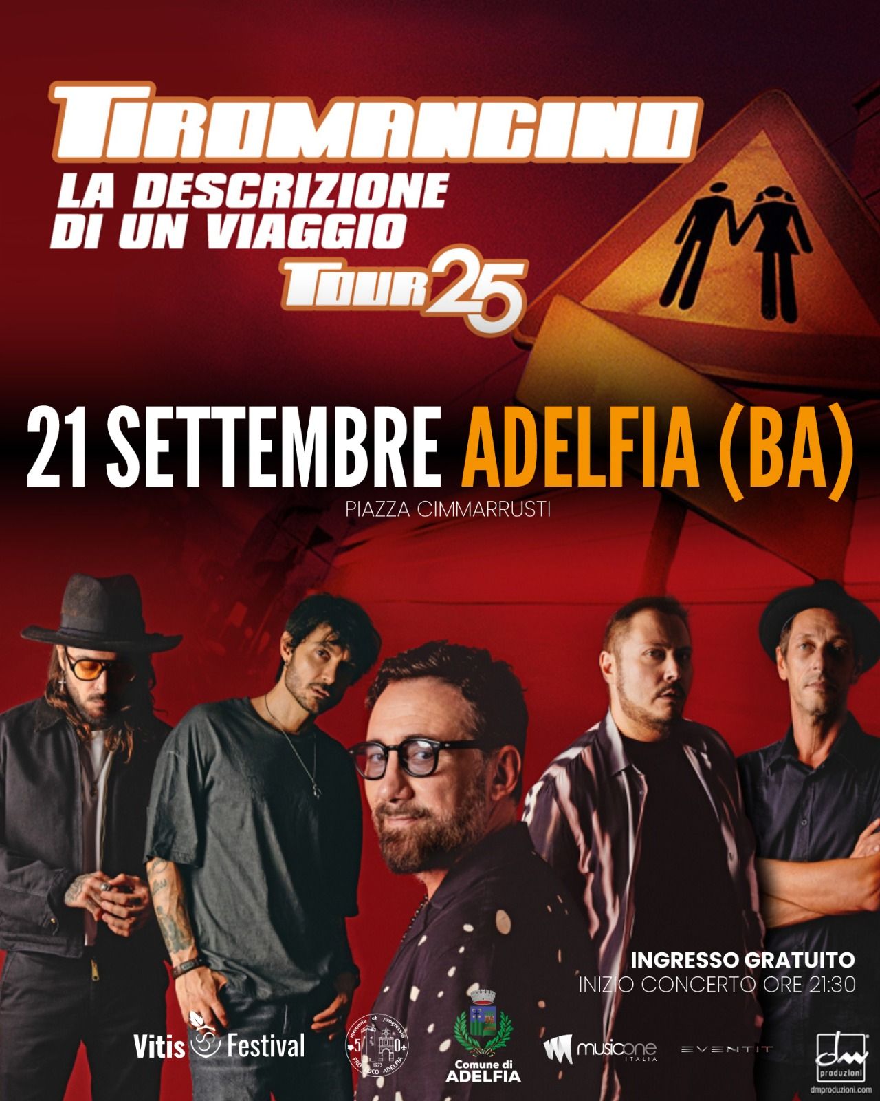 Concerto dei Tiromancino ad Adelfia: evento clou in occasione del ''Vitis Festival"