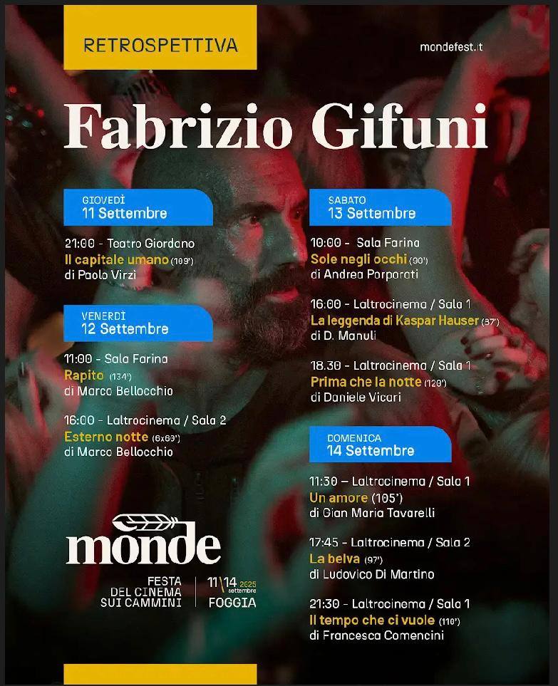 Fabrizio Gifuni protagonista di ''Mònde - Festa del Cinema sui Cammini''