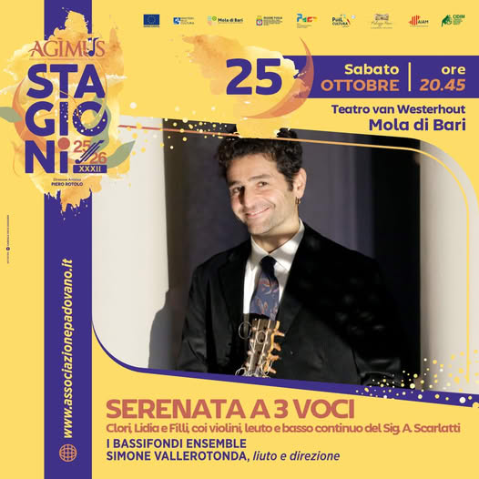 A Mola di Bari, per AgimusFestival rivive ''Clori, Lidia e Filli'', il capolavoro segreto di Alessandro Scarlatti.