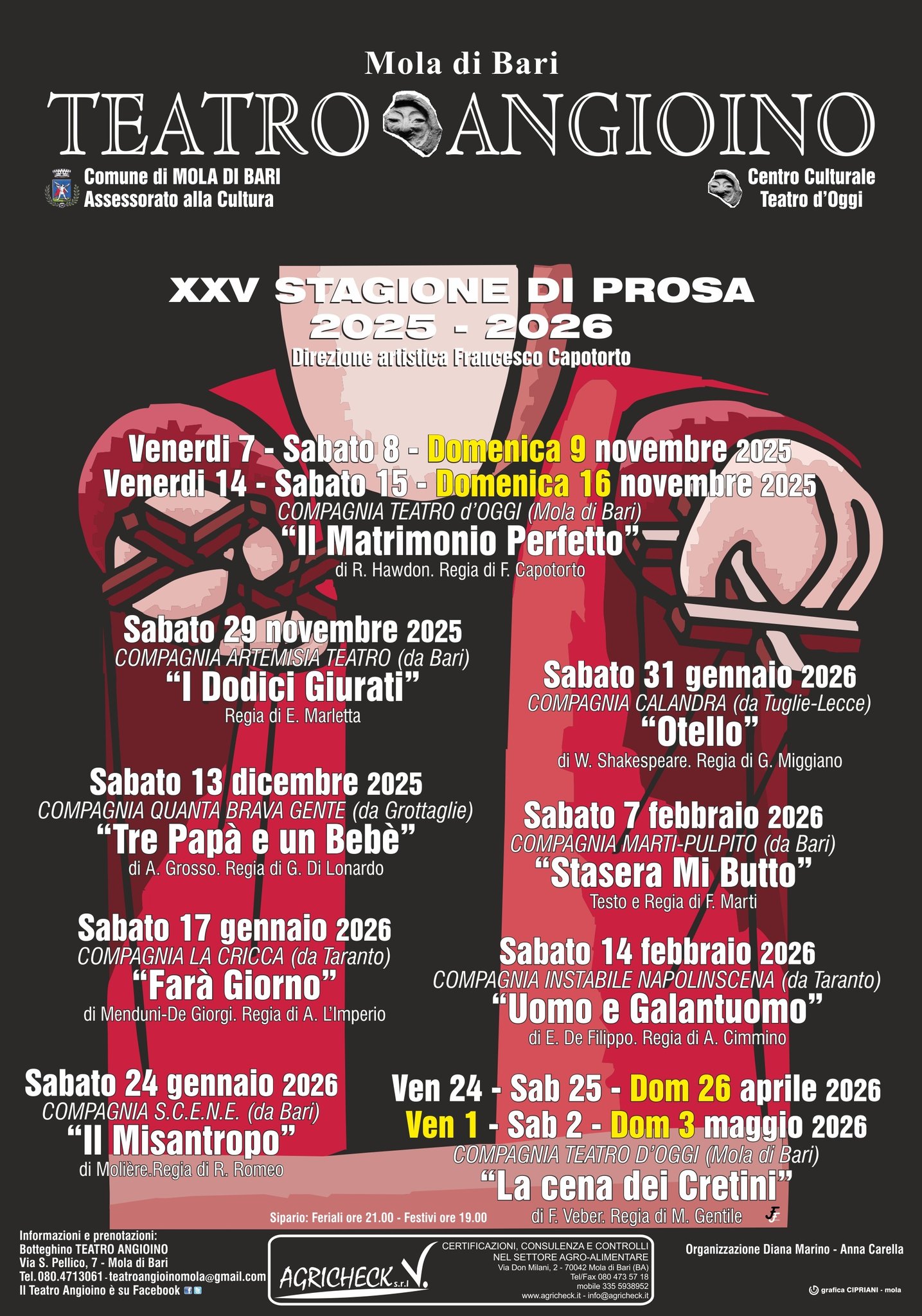 Teatro Angioino di Mola - Tutto pronto per la XXV stagione teatrale 2025/2026