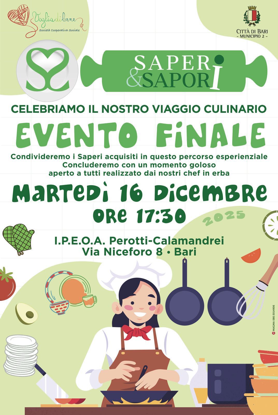 ''Saperi&Sapori'', laboratori di cucina per minori con disabilita': domani l'evento conclusivo del progetto del Municipio II con buffet di dolci preparato dai partecipanti