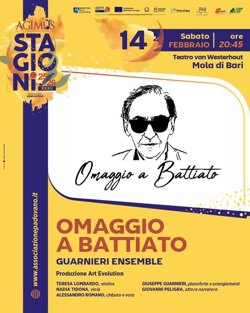 '' OMAGGIO  A  BATTIATO -  GUARNIERI  ENSEMBLE  - Teatro Niccolò van Westerhout  a  Mola di Bari ''