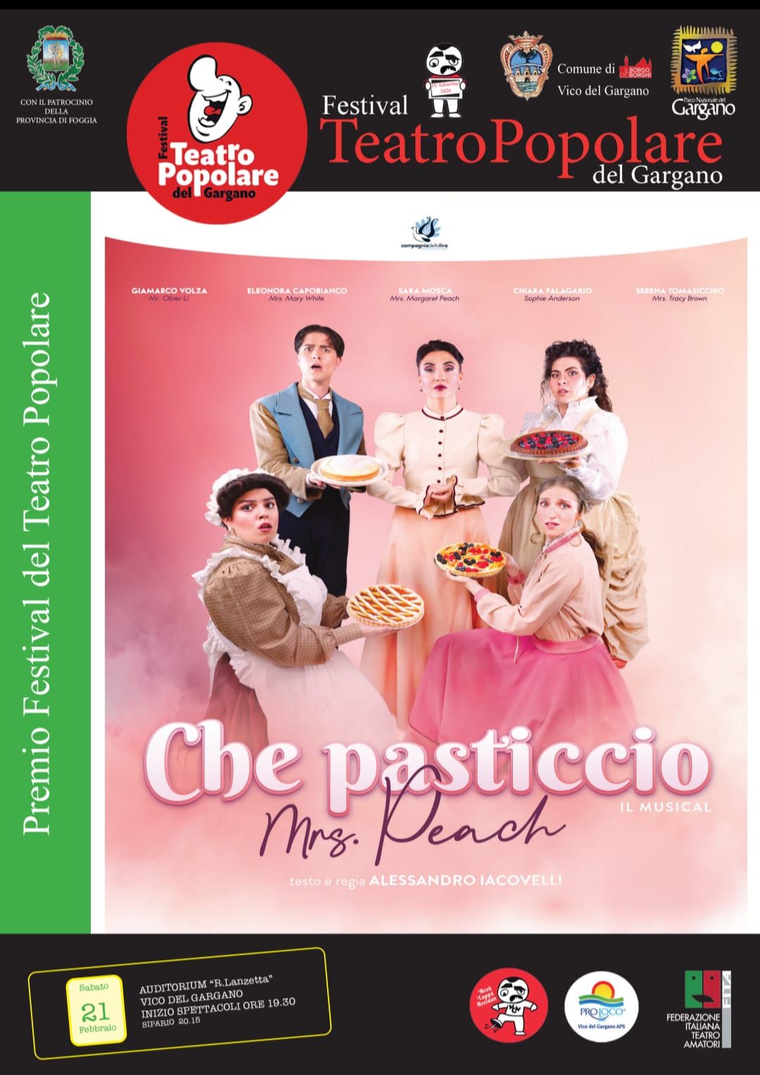 ''Che pasticcio Mrs Peach'', il musical ‘made in Bari’ a Vico del Gargano