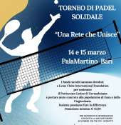 Domani e domenica al Palamartino il torneo solidale di padel organizzato dal Lions Club G. Murat Bari e Sotto Rete Bari per sostenere le popolazioni di Gaza e della Cisgiordania