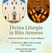 Domenica 22 marzo a Bari: Messa in Rito Armeno con gli armeni di Barcellona devoti a S. Nicola