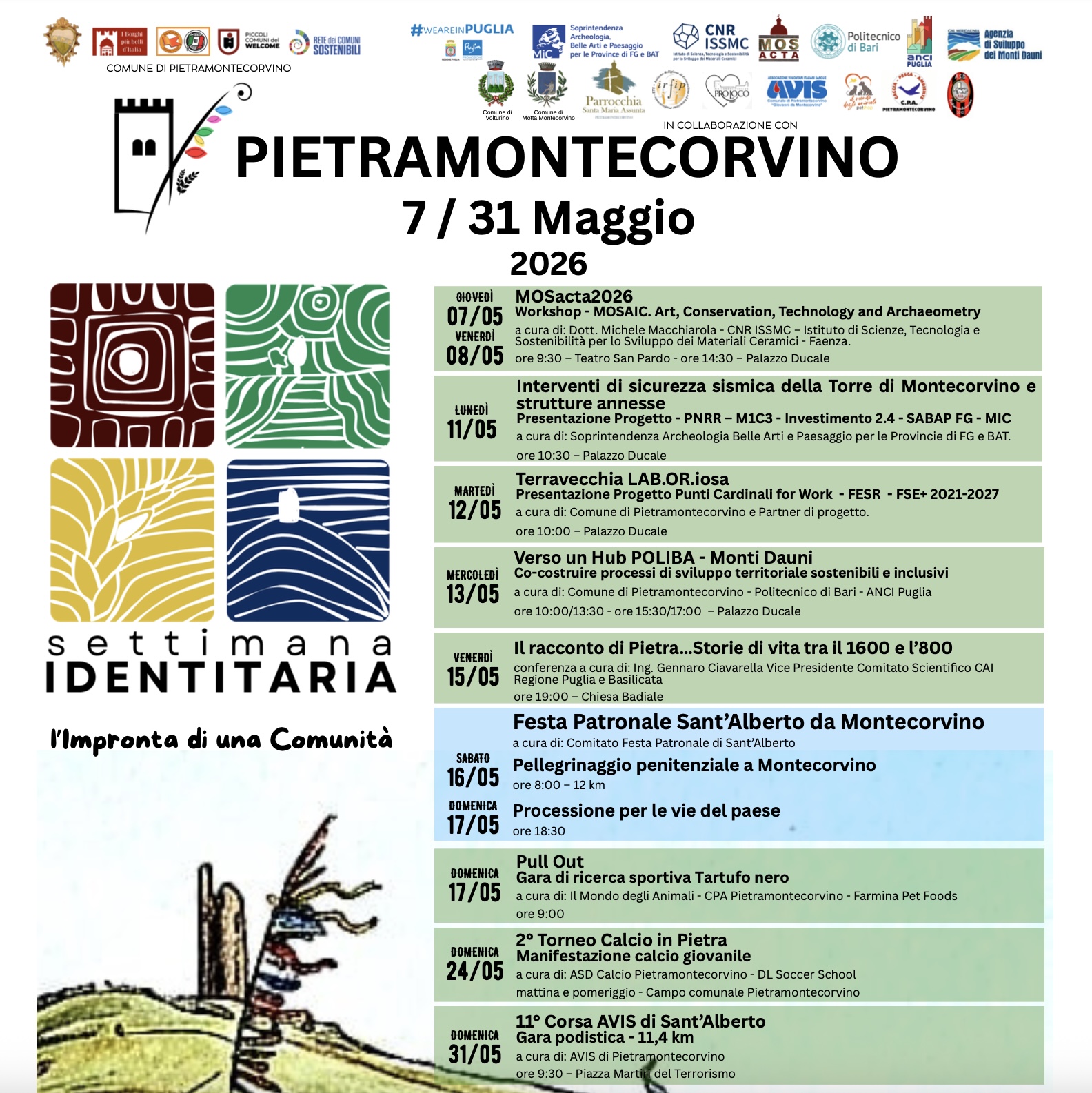 A Pietra la Settimana Identitaria: 11 eventi in 25 giorni